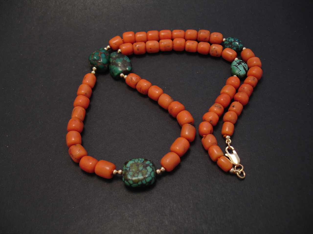 Old Coral, Old Tibetan Turquoise 