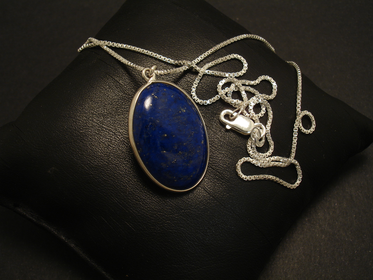 25x17mm Oval Lapis Lazuli Pendant Handmade Silver Christopher William Sydney Australia Antique Ruby C And Tribal Jewellery