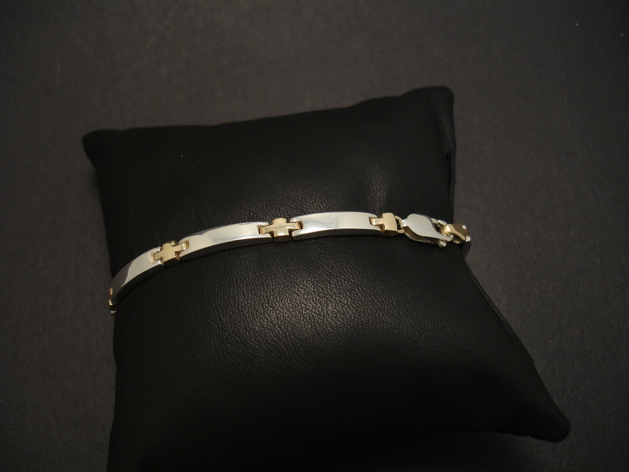Yellow Gold and Silver Link Bracelet Christopher William Sydney
