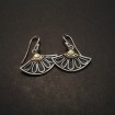 Stylized Lotus Silver Earrings