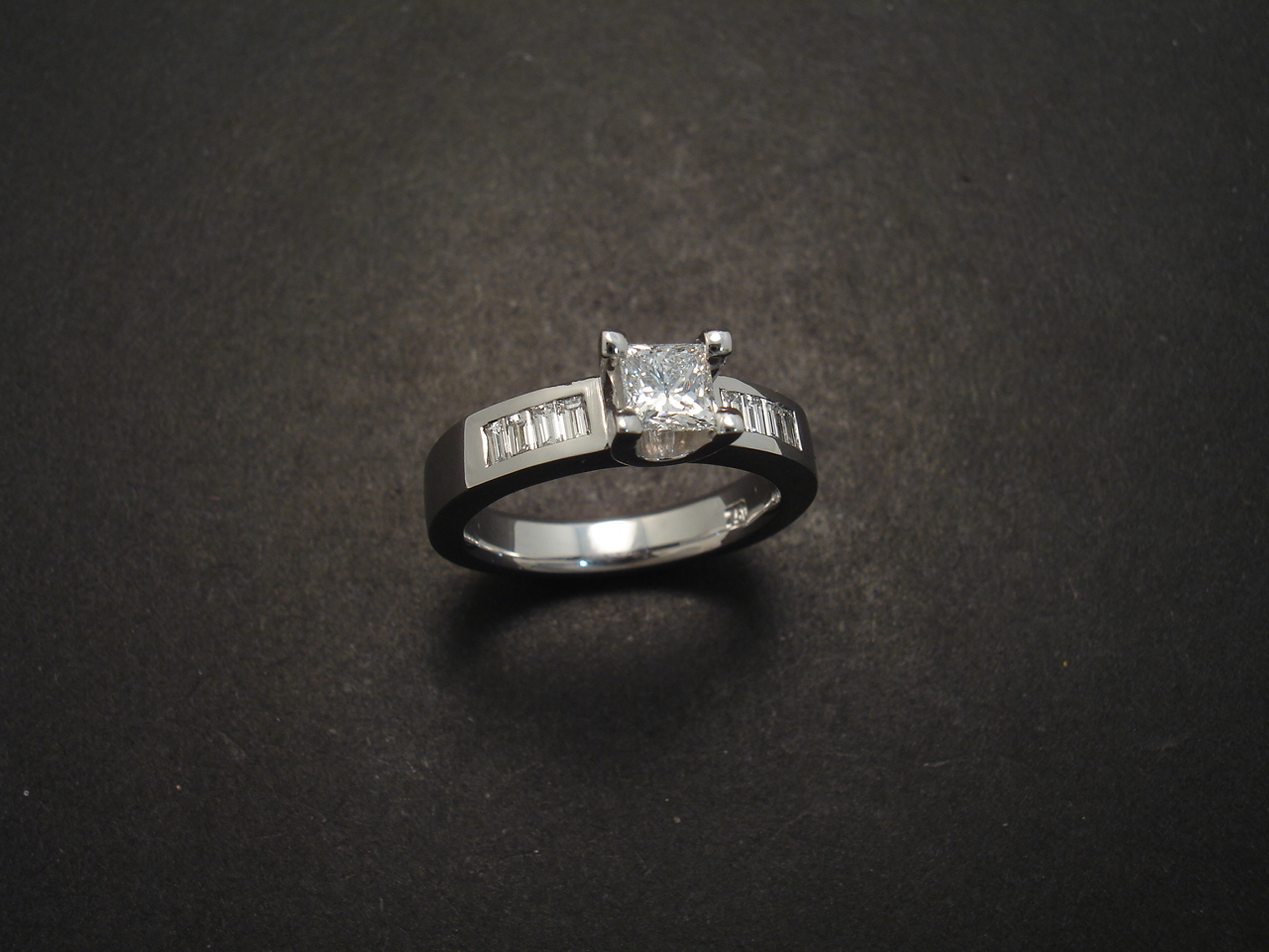 half carat princess cut diamond