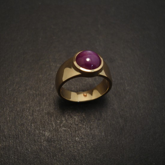 Star Ruby 18ct Gold Ring Handmade - Christopher William Sydney