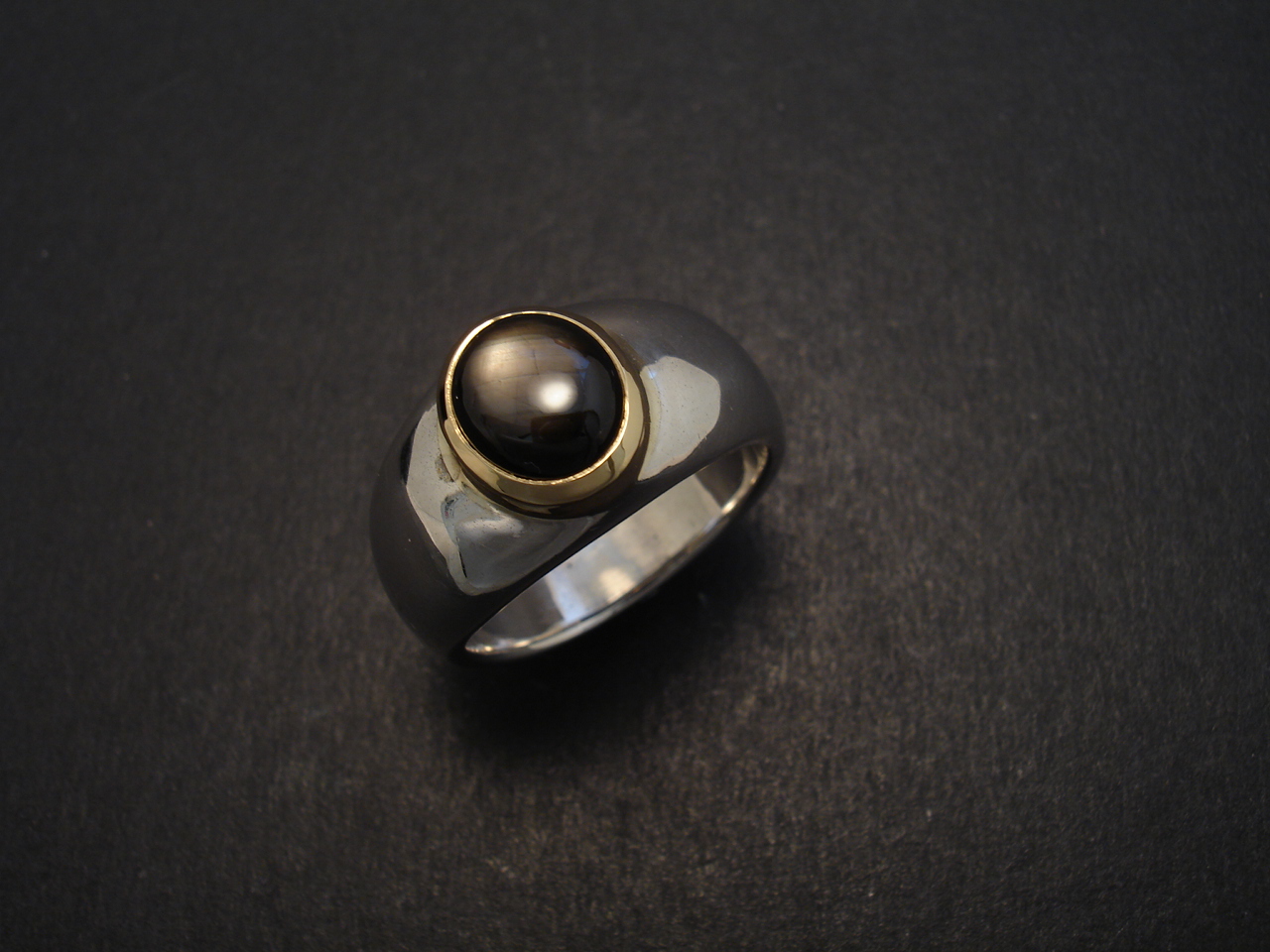 black sapphire ring womens