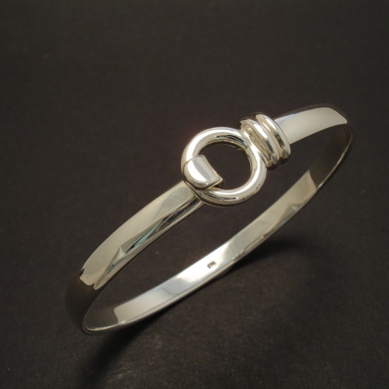 Simple Clip Bangle, Sterling Silver - Christopher William Sydney ...