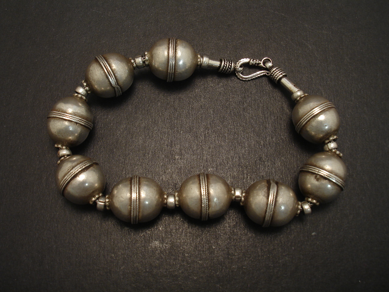 Silver Tribal Bead Bracelet, Handmade - Christopher William Sydney ...