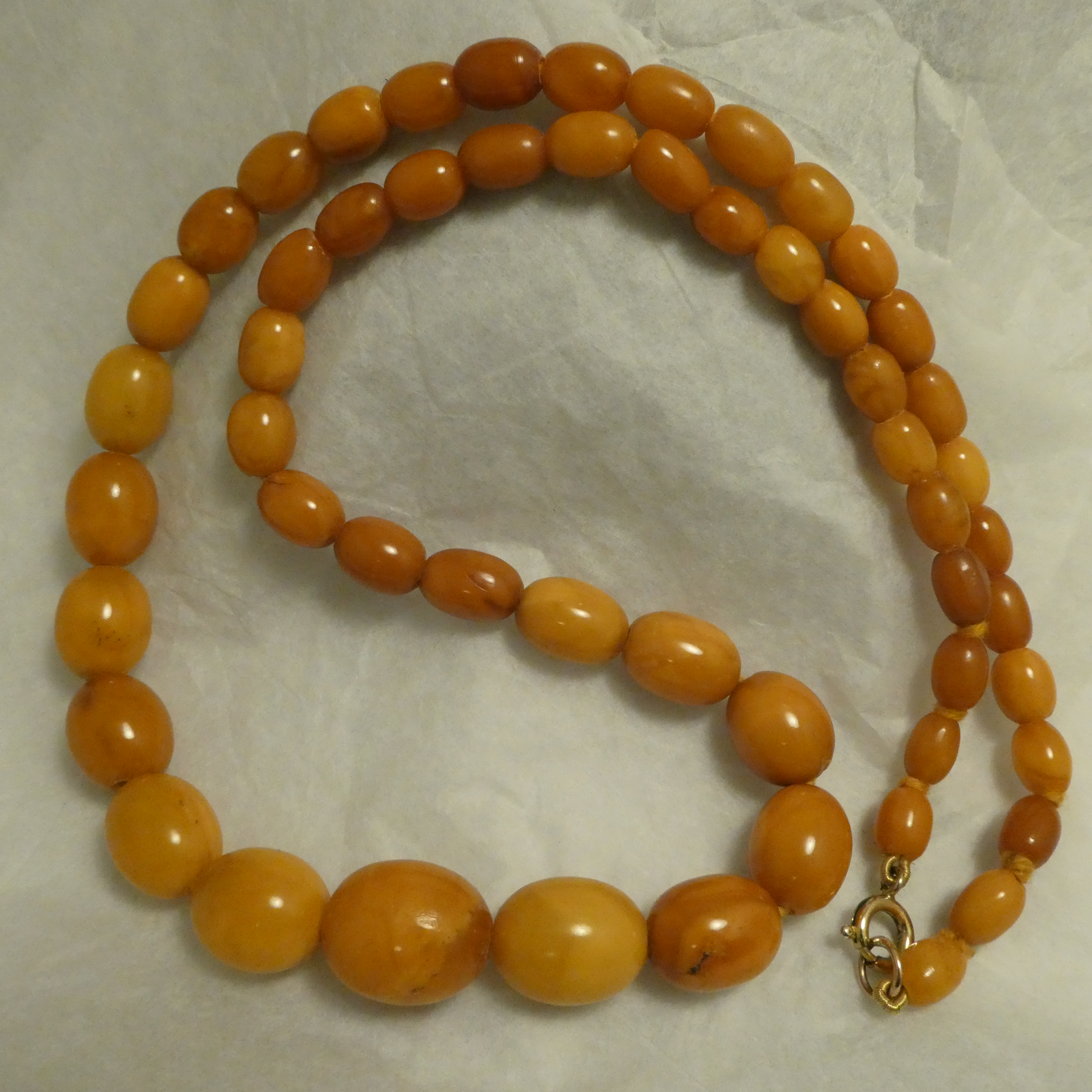 Bakelite Swirl Yellow Butterscotch Amber Large Bead Necklace - Etsy Finland
