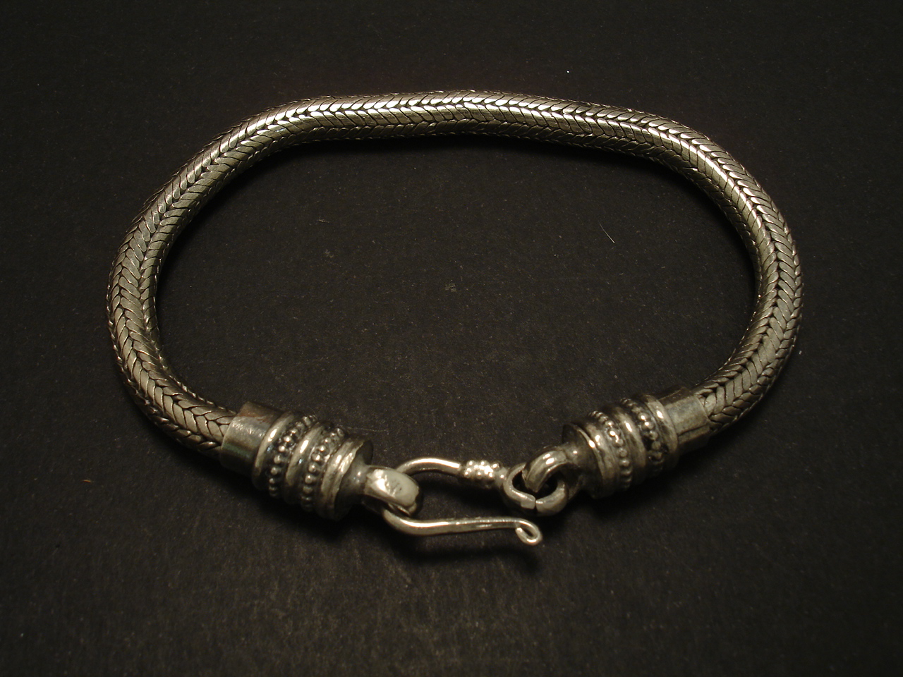 thumbnail image 2 of Funksion Jewellery Men's Solid 925 Sterling Silver 3mm Snake Chain Bracelet – Handmade In Great Britain 2 of 6