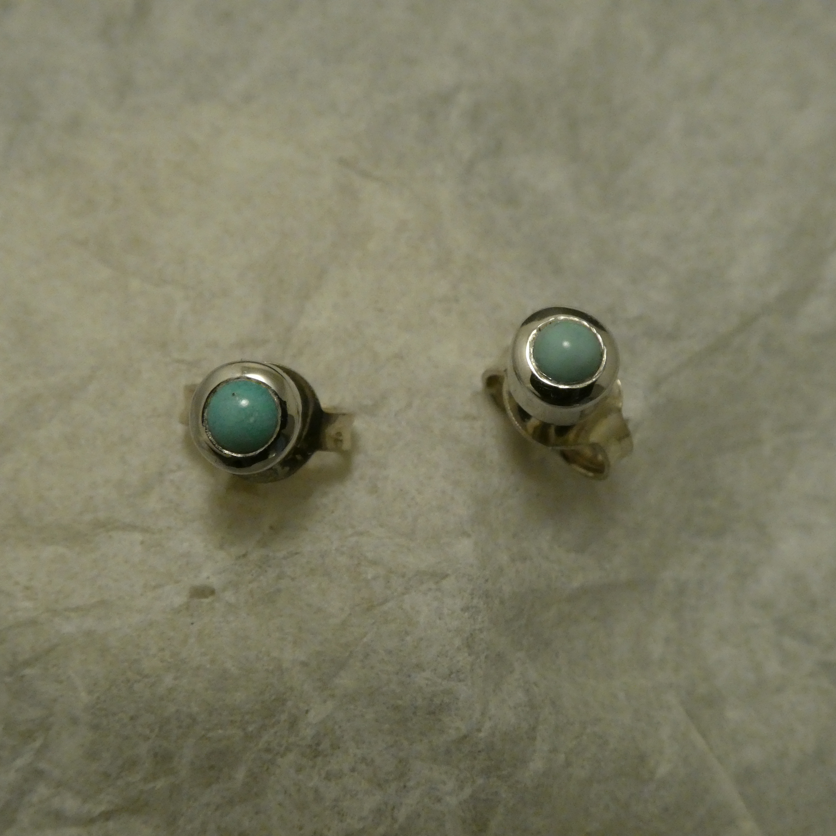 Classy Women Silver Turquoise Teardrop Mini Stud Earrings | Classy Women  Collection