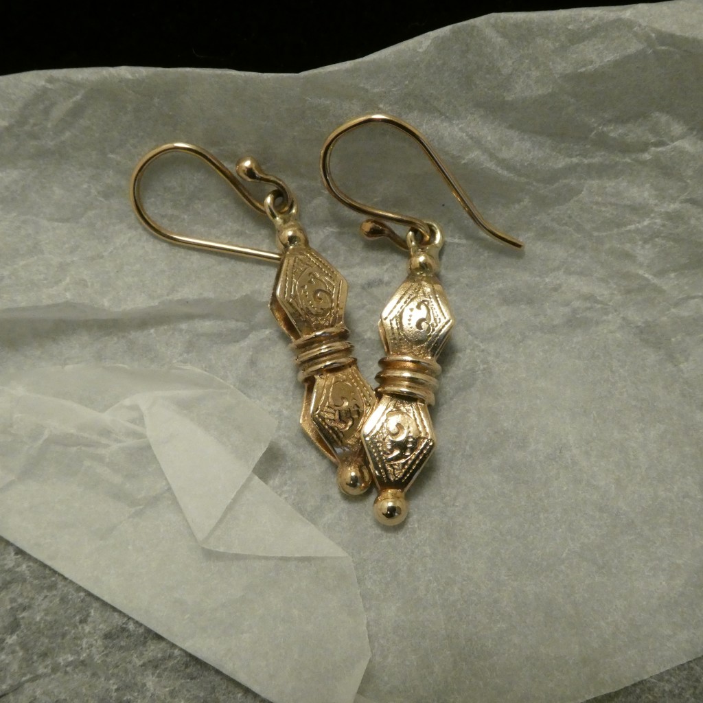 Sydney Gold Filigree Earrings with Beads