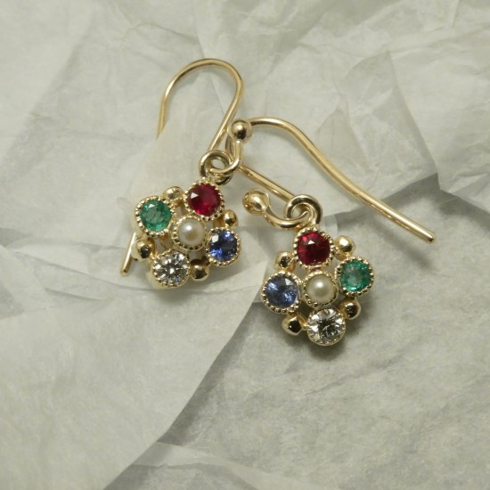 Sydney Gold Filigree Earrings with Beads