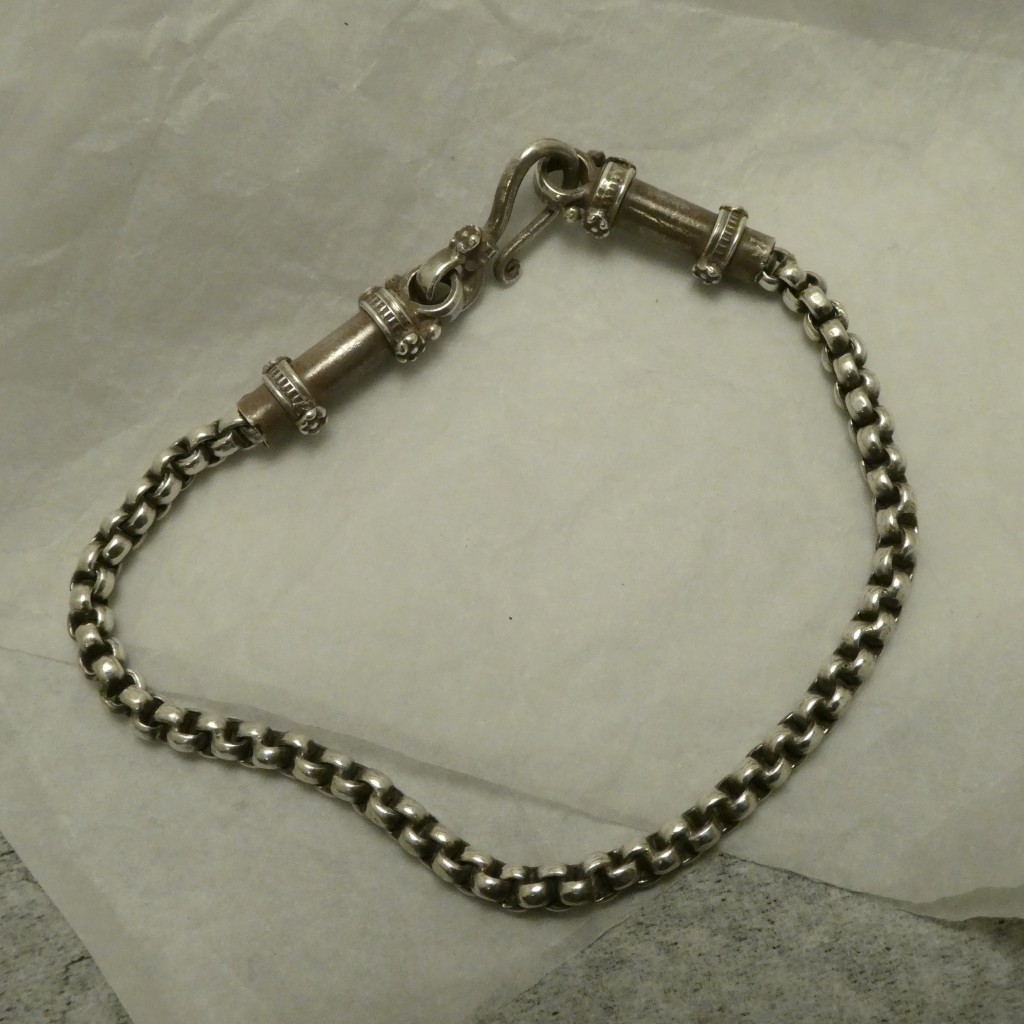 Mens silver belcher bracelet Clearance