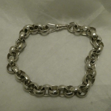 Traditional MASSIVE HEAVY MEN'S 9 INCH Belcher Bracelet Sterling Silver  Dipped in 9ct Gold 65g : Amazon.co.uk: Handmade Products