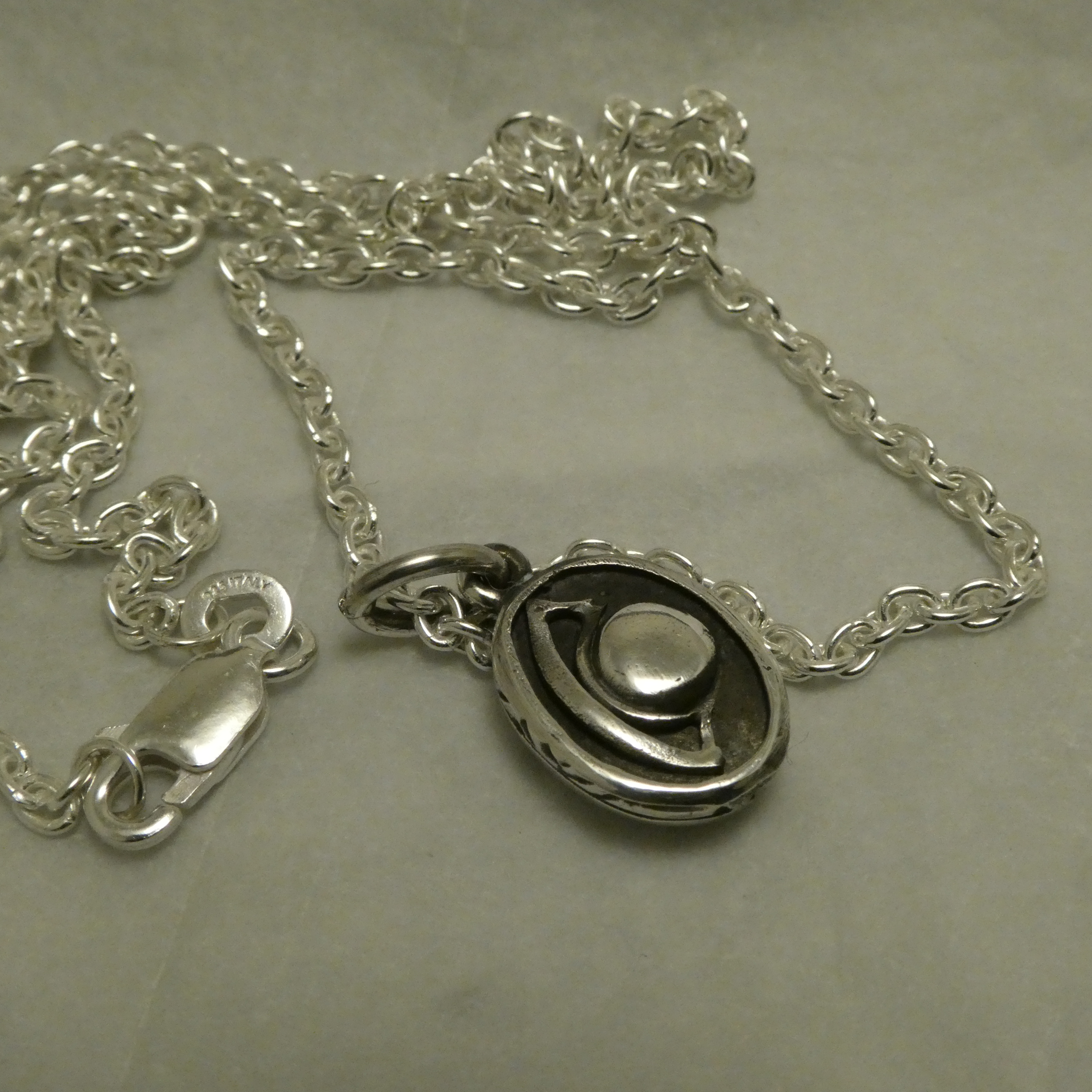 Silver scarab online pendant