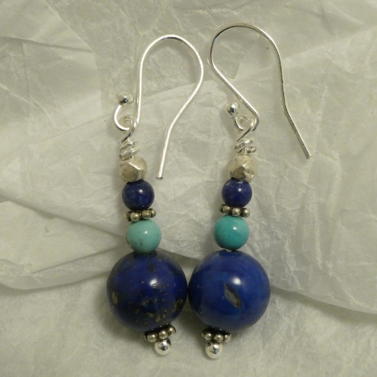 Briolette Lapis Lazuli & 18ct Gold Earrings - Christopher William ...